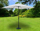 Ombrellone Rettangolare da Giardino 3x2 m Palo Ø38 mm in Alluminio Soriani Ecrù
