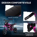 Moto Elettrica per Bambini con Acceleratore Manuale 2 Velocità 8-16km/h Rosa  