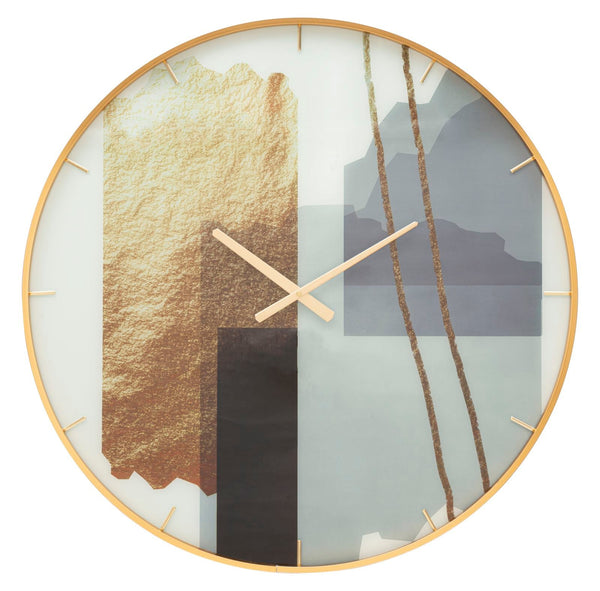 sconto Orologio da Parete Motif 5x80x5 cm in Vetro MDF e Metallo Multicolor