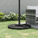 Base per Ombrellone a Croce 100x100x75 cm in Acciaio Nero   