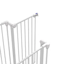 Cancelletto di Sicurezza per Animali Domestici 206x90 cm in Acciaio e Plastica Bianco