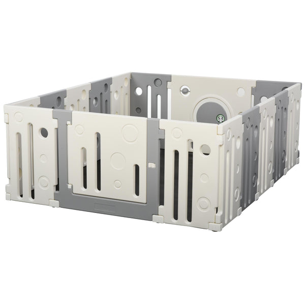 acquista Box Recinto Attività per Bambini 190x150x64 cm Grigio e Bianco