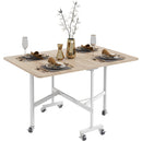 Tavolo Pieghevole Salvaspazio 120x80x73 cm in MDF e Acciaio Marrone