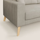 Divano 3 Posti 206x95x91 cm in Tessuto Panna