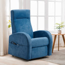 Poltrona Alzapersona Elettrica 2 Motori 74x85x160 cm in Tessuto Azzurro