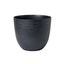 Vaso Rotondo Indoor e Outdoor Tera con Riserva D'acqua Over Black Ø28 cm in Plastica Nero 