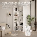 Libreria Modulare Apribile 72x22x200 cm Scaffale Libri Componibile in Legno Bianco      