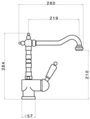Rubinetto Cucina Miscelatore Monocomando Apell AP091CU Classico Rame