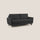 Divano Letto 3 Posti 208x97x96 cm in Tessuto Nero