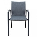 Poltrona Djerba Impilabile 55,5x60x83 h cm in Alluminio Antracite
