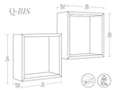 Set 2 Mensole Cubo da Parete Quadrato in Fibra di Legno Q-Bis Rovere Sagerau