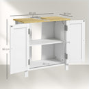 Mobile Sotto Lavabo per Bagno 60x30x60 cm 2 Ante in MDF Bianco      