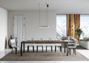 Tavolo Allungabile 120/380x90 cm Everyday Premium Noce Gambe Antracite      