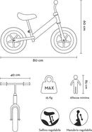 Bicicletta Senza Pedali Balance Bike per Bambini 10 Pollici 80x40x60 cm Sellino e Manubrio Regolabili Hot Wheels Blu e Arancione  
