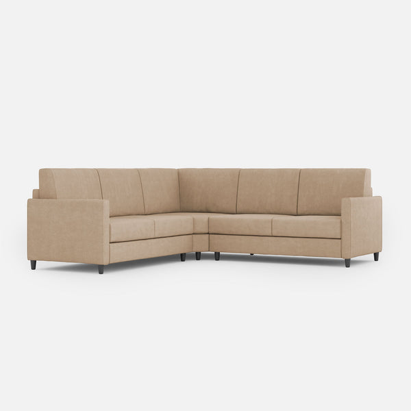 sconto Divano Angolare 5 Posti 221x221x85 cm Karay in Tessuto Beige