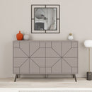 Madia 4 Ante 123x35x77,4 cm in MDF Dune Tortora