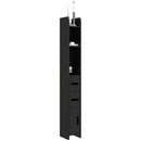 Mobile a Colonna da Bagno 15x17x120 cm Design Compatto Salvaspazio Nero  