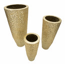 Porta Vasi Glasy Tris Ø50,8x114,9 cm - Ø40x92,7 cm - Ø29,8x70,5 cm in Ferro Oro      