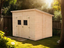Casetta Box da Giardino 2,8x2 m con Pavimento in Legno Picea Massello 16mm Eden