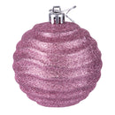 Set 9 Palle di Natale Ø10 cm in Plastica Rosa
