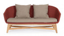 Divano 2 Posti 168x78x77h cm con Cuscini Coachella Scarlet
