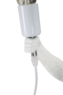 Lampada da Tavolo Monkey Bianco 26x34x55 cm in Resina Bianco      