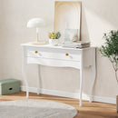 Consolle da Ingresso 100x40x74 cm con Cassetto in MDF Bianco  