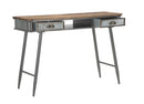 Console Illinois 111x40x76 cm in Ferro e Legno di Abete Grigio e Grigio e Naturale