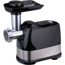 Tritacarne Elettrico 600W Dischi 3-5-7 mm in Acciaio Inox Argento e Nero      