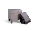 Seduta Modulare Keter Elements con Schienale e Cuscino Verde Muschio 65x74x80 cm Effetto Legno Ashwood e Cappuccino    