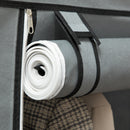 Armadio Salvaspazio con Base Rialzata 125x43x162,5 cm 8 Ripiani e 2 Barre in Tessuto non Tessuto e Acciaio Grigio Chiaro      