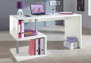Scrivania con 2 Ripiani 140x60x77,5 cm Esse Bianco Lucido