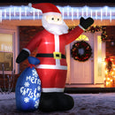 Babbo Natale Gonfiabile Luminoso 146x77x238 cm con  Luci LED