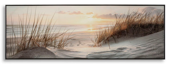 Stampa Dipinta su Tela Laccata Beach con Cornice 152x4x52 cm in Abete e Tela e Plastica online