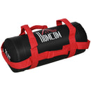 Sacca Bulgara 20 Kg Ø22x55 cm per Allenamento Fitness Nero e Rosso