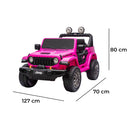 Macchina Elettrica per Bambini Jeep Wrangler Rubicon 12V con Telecomando Rosa   