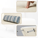 Poltrona Letto Singolo 75x73x73 cm Reclinabile 5 Posizioni in Ferro e Tessuto Crema      
