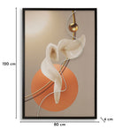 Stampa con LED su Tela Abstract 80x4x120 cm in Tela e Plastica e MDF Multicolor      