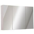 Specchiera da Bagno 3 Ante in Legno Rovere 90x60x13.5 cm 