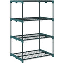 Portapiante a 4 Livelli Aperti 67x49x105 cm in Acciaio e Plastica Verde Scuro      