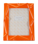Cornice Orangy 20,8x2x26 cm in Resina e Vetro Arancione      