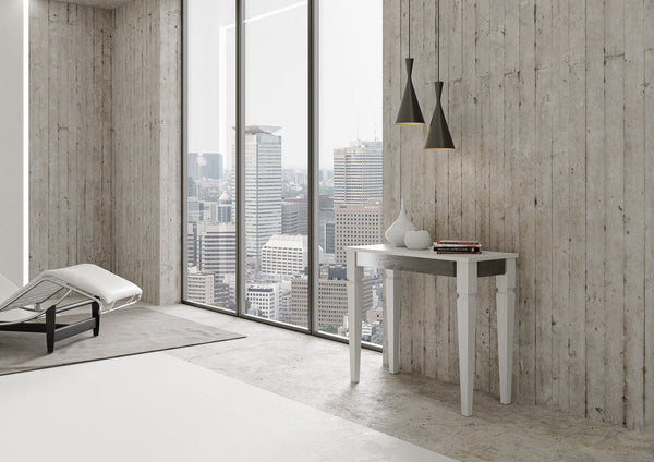 online Consolle Allungabile 90-300x40x77 cm in Nobilitato Bianco