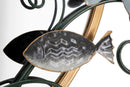 Specchio D Muro Fish 88,9x7,6x65,4 cm in Ferro e Specchio e MDF Multicolor      
