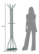 Appendiabiti Saturno Ottanio 45x28x178 cm in Metallo Verde acqua      