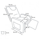 Poltrona Relax Reclinabile Manuale 62x71x100 cm in Tessuto Nero