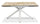 Tavolo Allungabile 160/240x90x76 cm in Metallo con Top Ceramica su Vetro Marmo Bianco