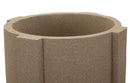 Porta Vaso da Esterno Moai Ø42x101 cm in Resina Marrone      