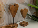 Scultura Cuore 15x10x35 cm in Teak Riciclato         