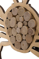 Decorazione Granchio Nature 35x2x31 cm in Tanoak e Compensato      