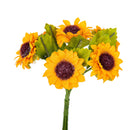 Set 48 Pick di Mini Girasole Artificiali Composto da 6 Rametti 